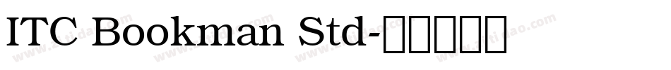 ITC Bookman Std字体转换